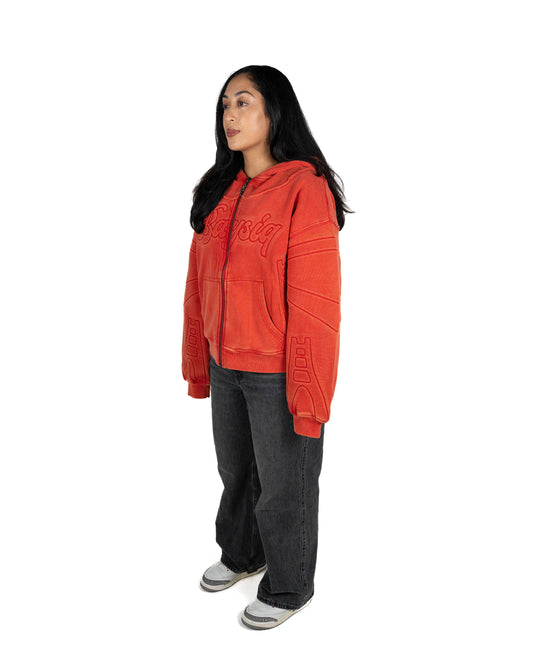 Washed Red Golden Gate Zip