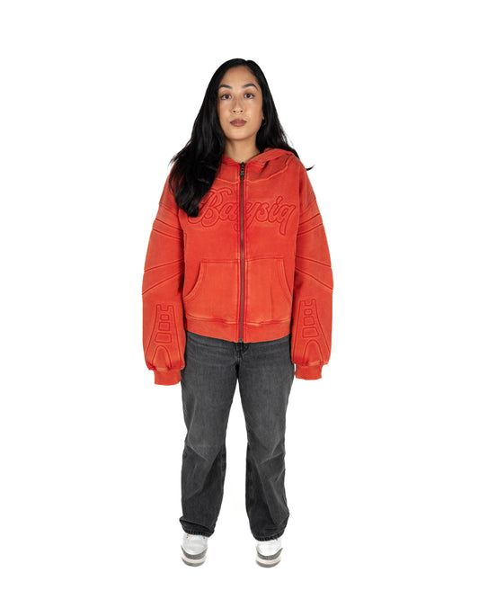 Washed Red Golden Gate Zip