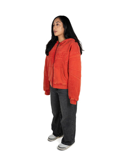 Washed Red Golden Gate Zip