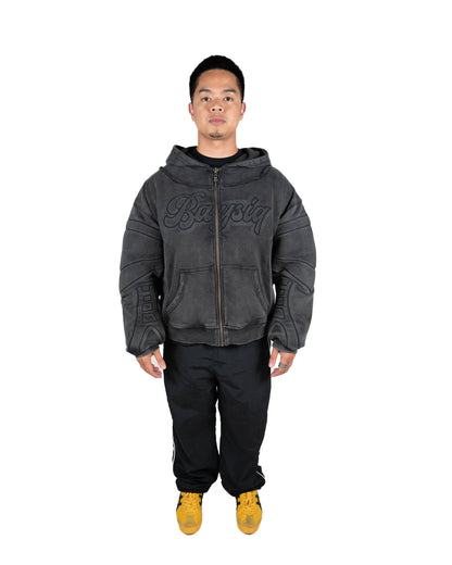 Washed Black Golden Gate Zip