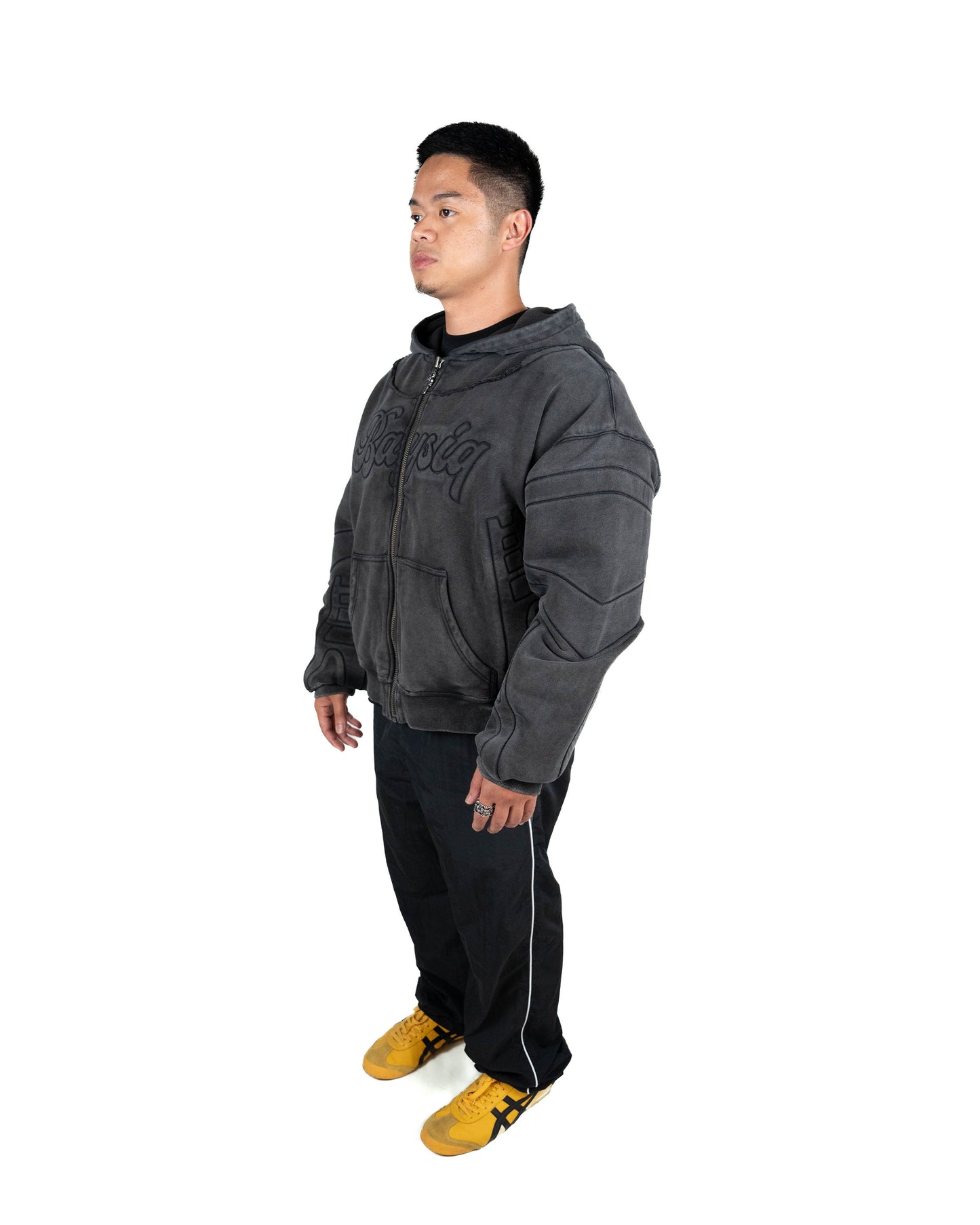 Washed Black Golden Gate Zip