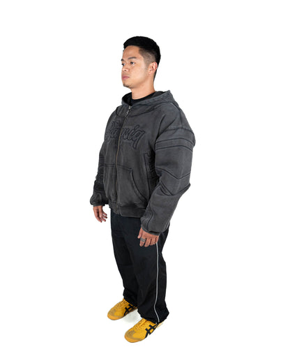 Washed Black Golden Gate Zip