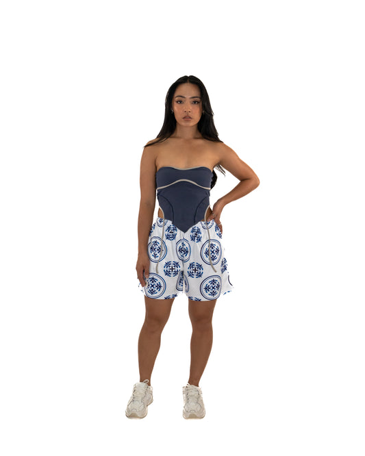 Blue Porcelain Shorts